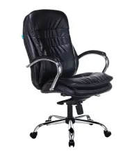 Кресло руководителя Бюрократ T-9950/BLACK-PU сиденье черный искусственная кожа крестовина хром