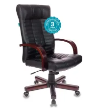 Кресло руководителя Бюрократ KB-10/WALNUT черный искусственная кожа крестовина металл