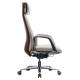 Кресло HAWASAN (ХАВАСАН) PREMIUM EX-820, синхромеханизм, слайдер, экокожа, белое/коричневое, 533237. Фото товара с разных ракурсов.